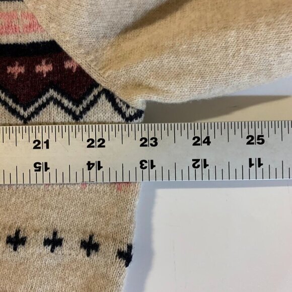 Barbour‎ Women's Birch Knit Fair Isle Crew Neck Wool Blend Sweater Size 14 NWT - Picture 13 of 14